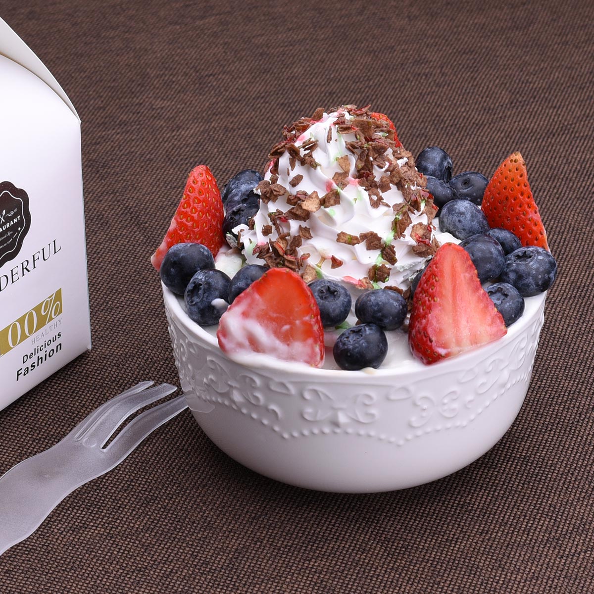 Delling 2018 New Durable Porcelain Bowls with Advance Shatterproof, Thermostable and Refrigerate Design for Cooking, Bake, Cream, Salad, Fruit, Set of 4, 10Oz, White