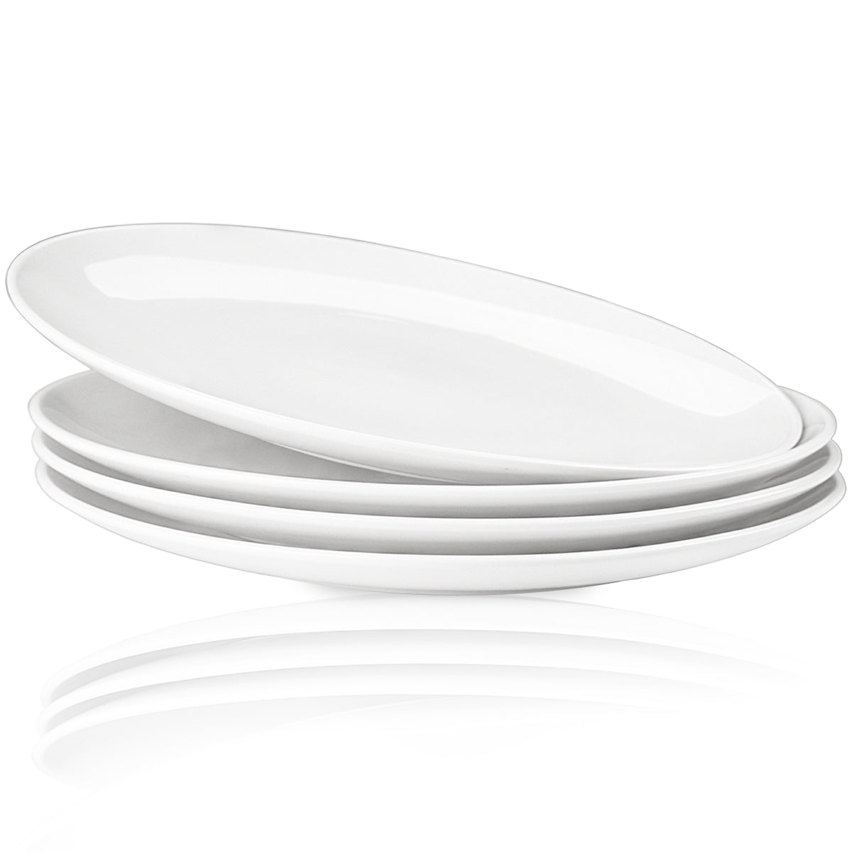 Delling 10-inch Perdurable White Dinner Plates Set of 4